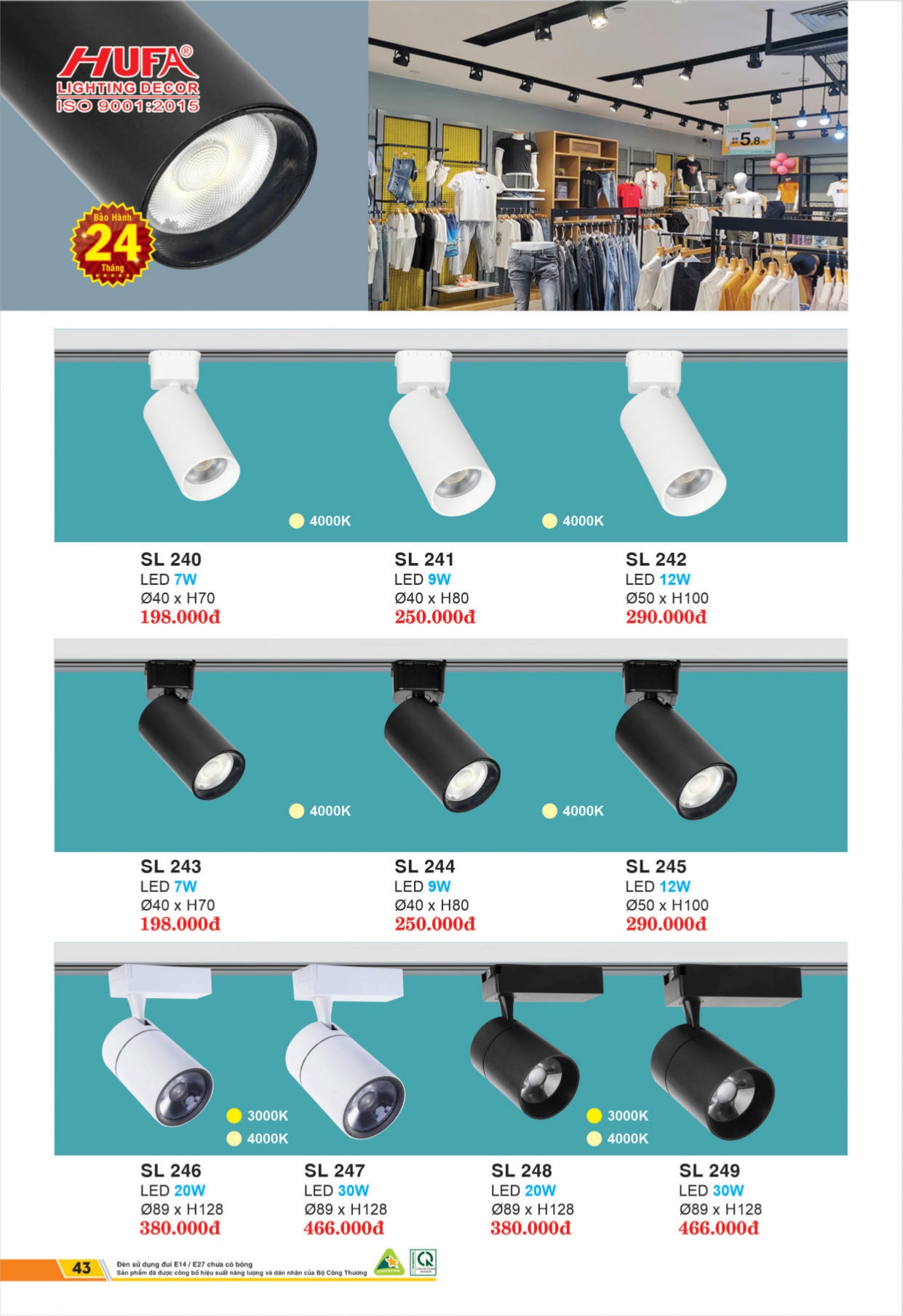 Bảng giá đèn LED HUFA 2026